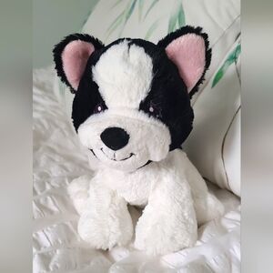 Precious Moments Black and White Plush Dog Toy